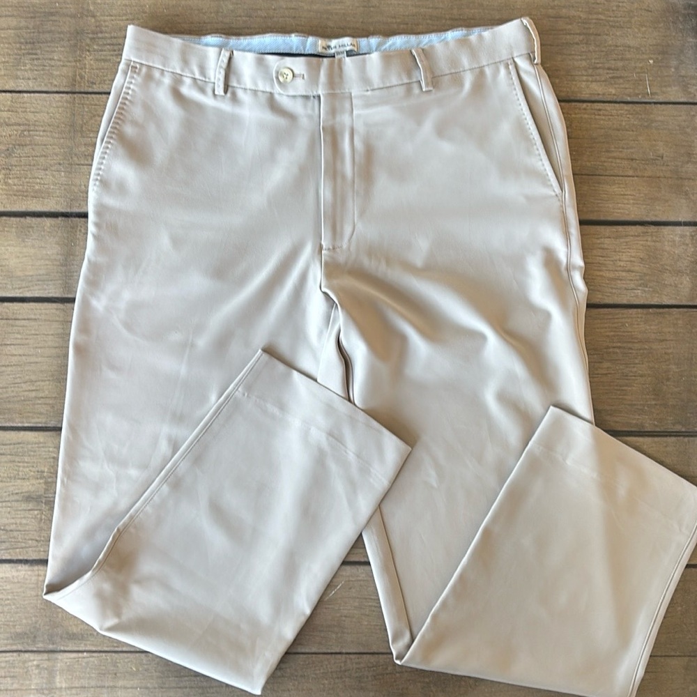 Peter Millar Mens Performance Khkai/Tan 35” 28” Pants
